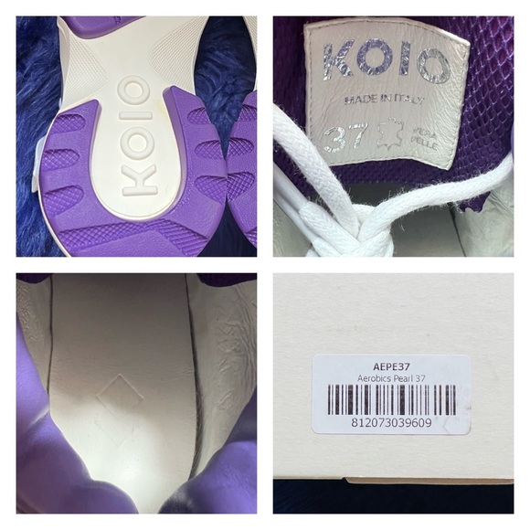New! KOIO Aerobics Pearl Retro Colorblock High Top Platform Sneakers - Picture 16 of 16